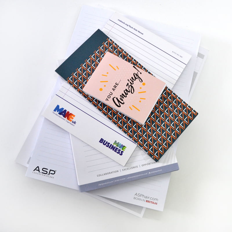 Glued Notepads Printed Notepads UK